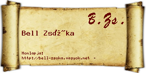 Bell Zsóka névjegykártya